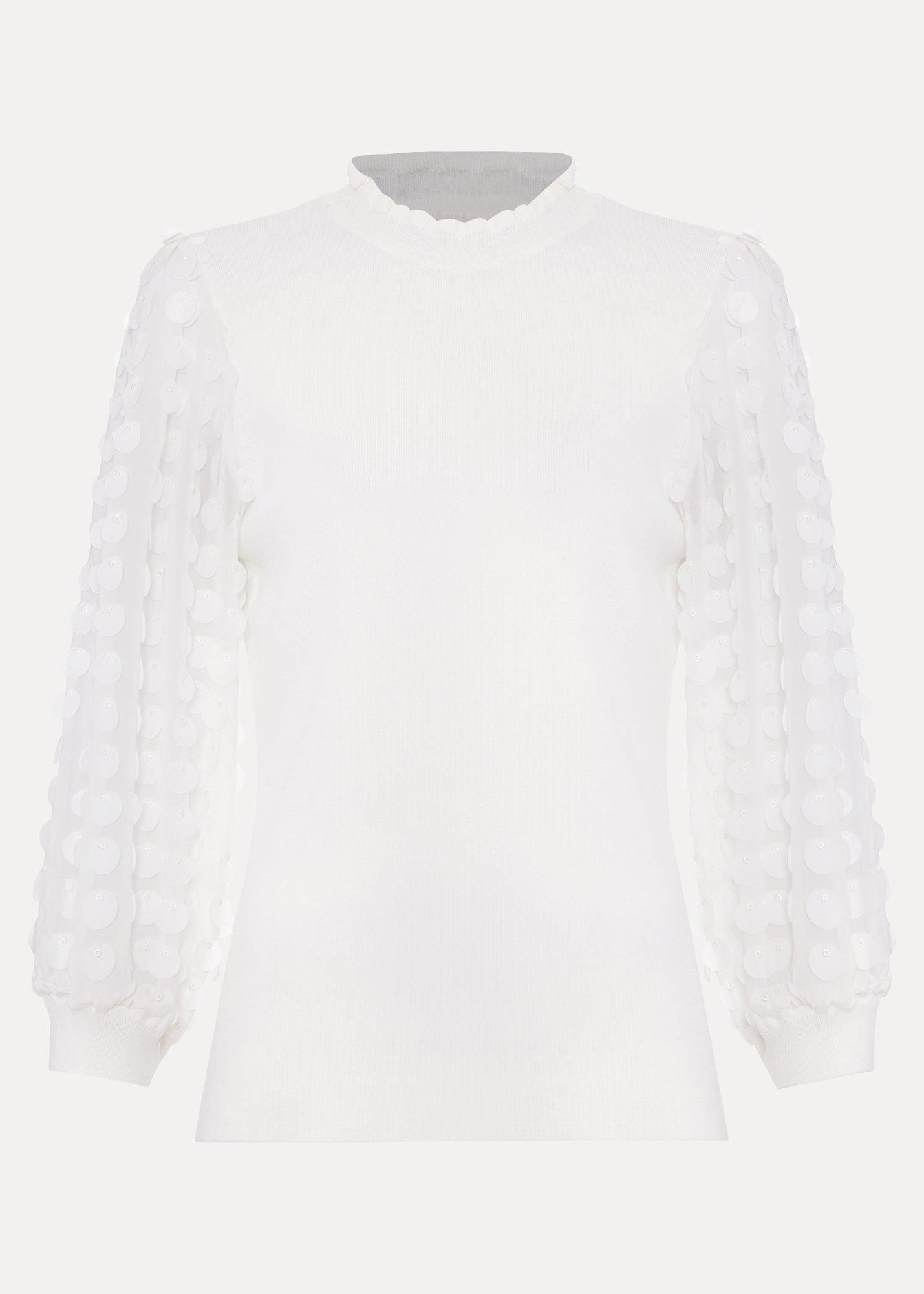 Shelly Woven Sleeve Detail Jumper