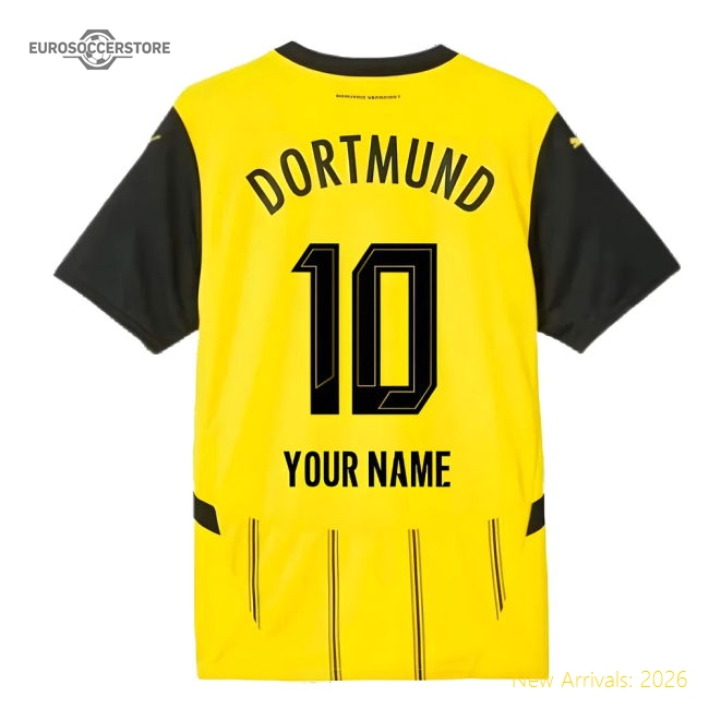 Authentic 2024-2025 Borussia Dortmund Home Shirt (Your Name)
