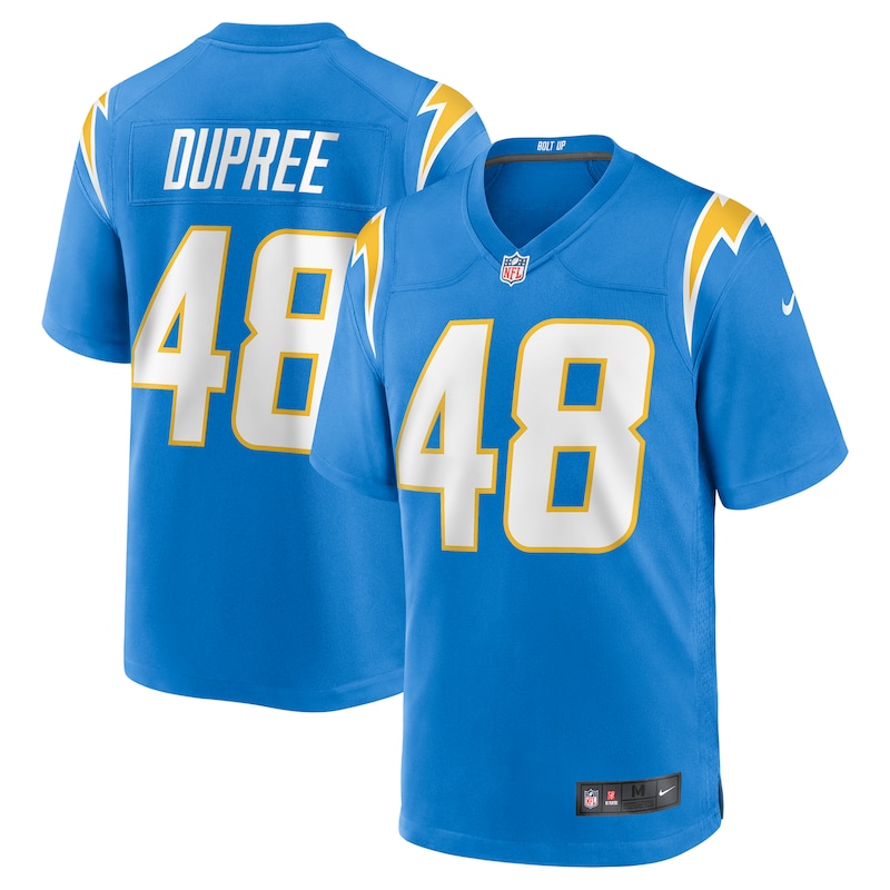 None Bud Dupree Los Angeles Chargers Bold Game Jersey Football Apparel