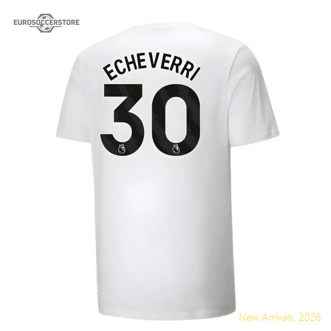 2024-2025 Man City ftblCulture Tee (White) (Echeverri 30)