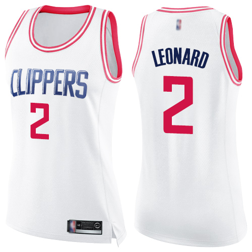 White Nike Kawhi Leonard #2 Clippers Jersey - Durable Fabric
