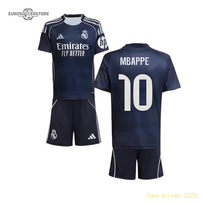 Genuine 2025-2026 Real Madrid Away Youth Kit (Mbappe 10)