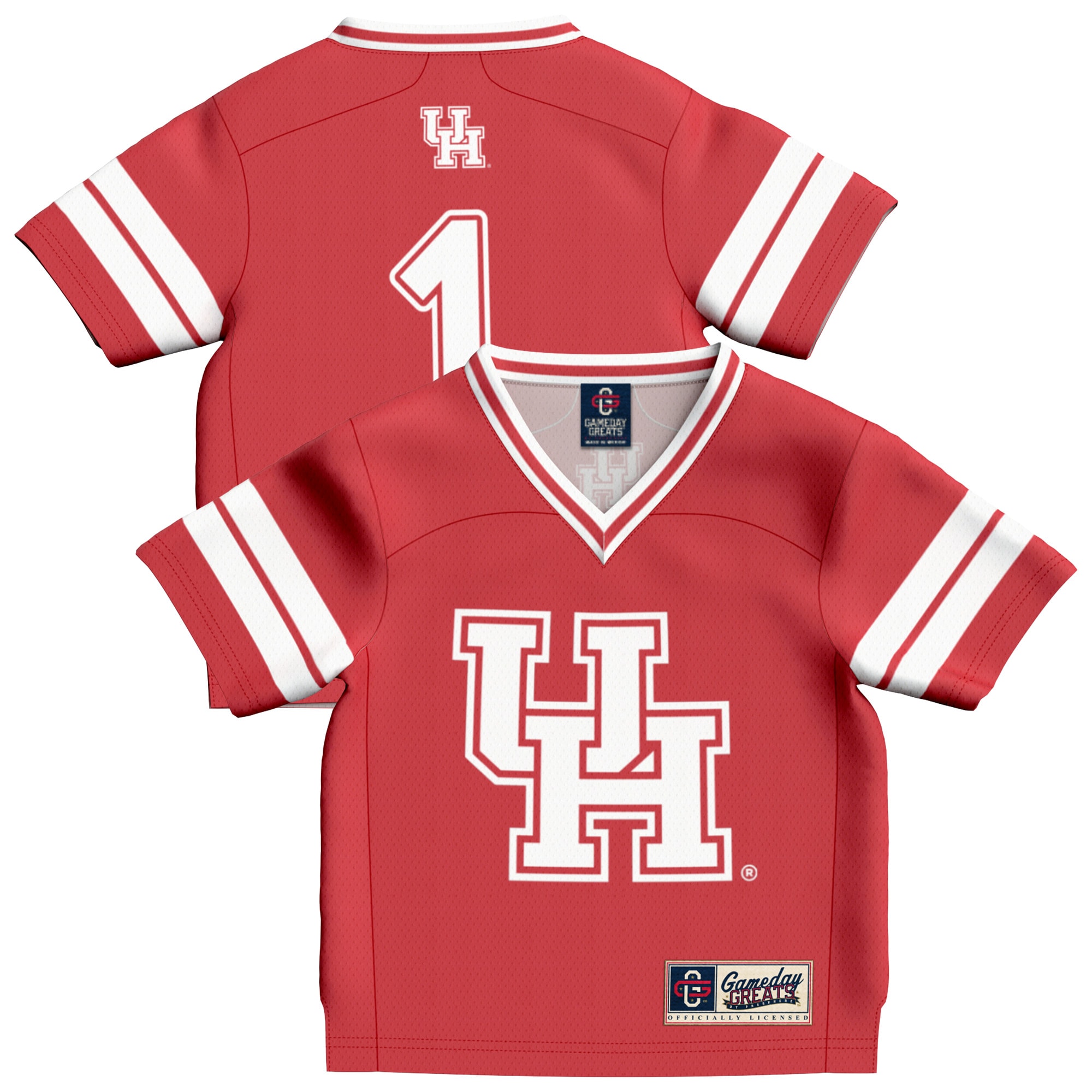 #1 Houston Cougars GameDay Greats Infant Lightweight Collegiate Football Fashion 2026 Season Football Jersey - Red