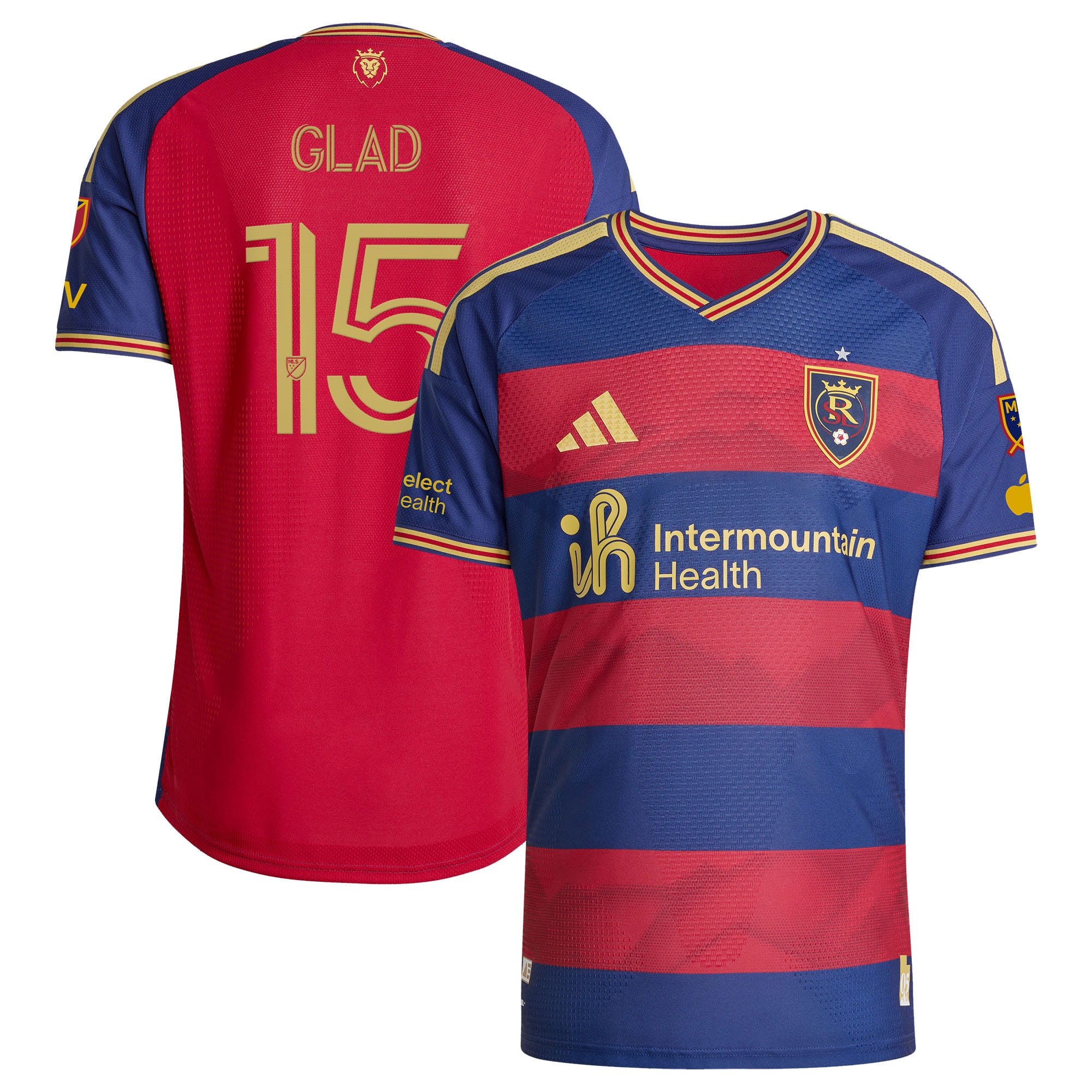 [SJH] Justen Glad Real Salt Lake 2026 The Switchback On-Field Authentic Patch Jersey - Red