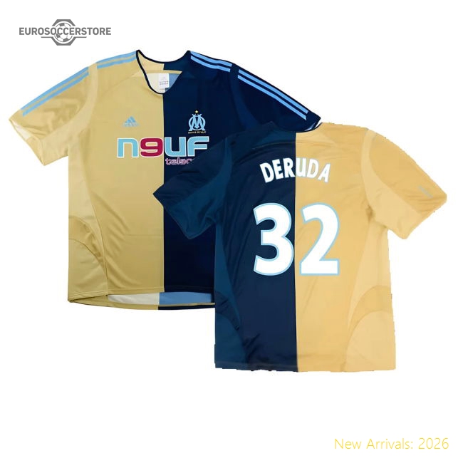 Official Marseille 2005-06 Third Shirt ((Excellent) L) (Deruda 32)