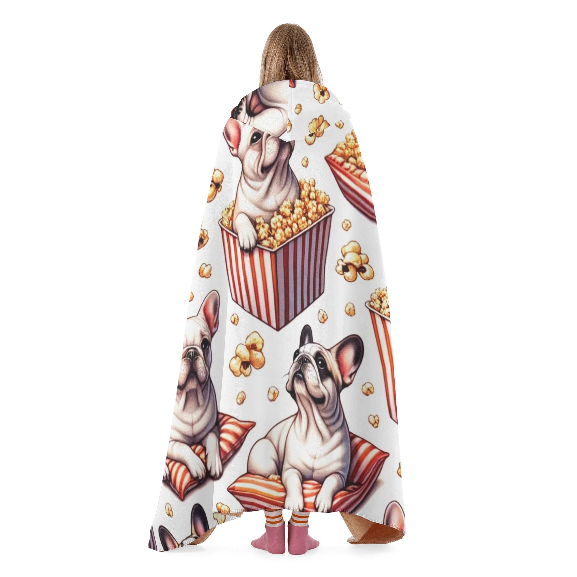 Lady - Bulldog Inspired Hooded Blanket Pet Owner Apparel