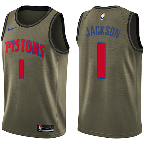 Elite Pistons #1 Reggie Jackson 2024 Icon NBA Swingman Jersey Green -