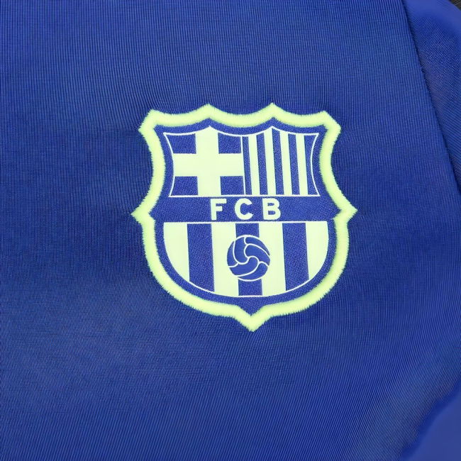 2024-2025 Barcelona Third Dri-FIT Drill Top (Blue/Lime)