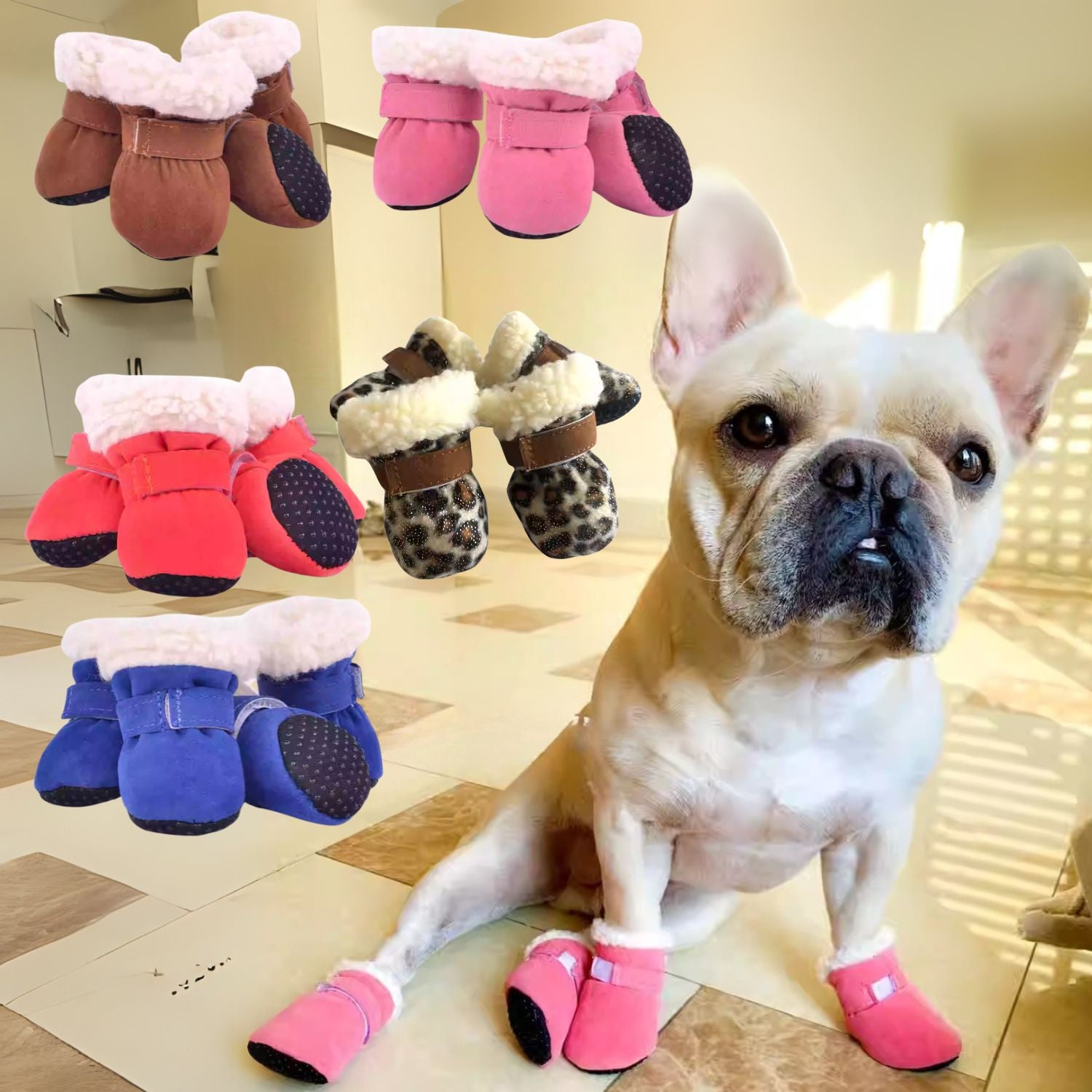 Durable Luxepaw Soft Sole French Bulldog Booties – Stylish And Non-sl...