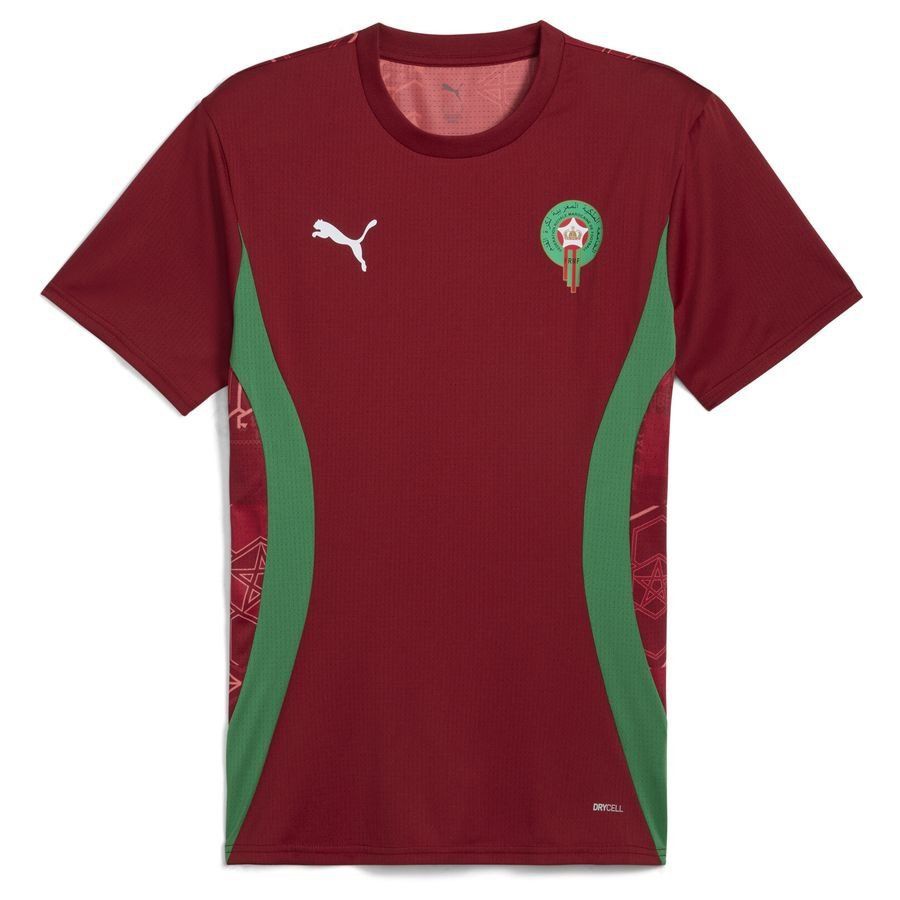 Morocco Training T-Shirt Pre Match Africa Cup of Nations 2025 - Intense Red/Archive Green