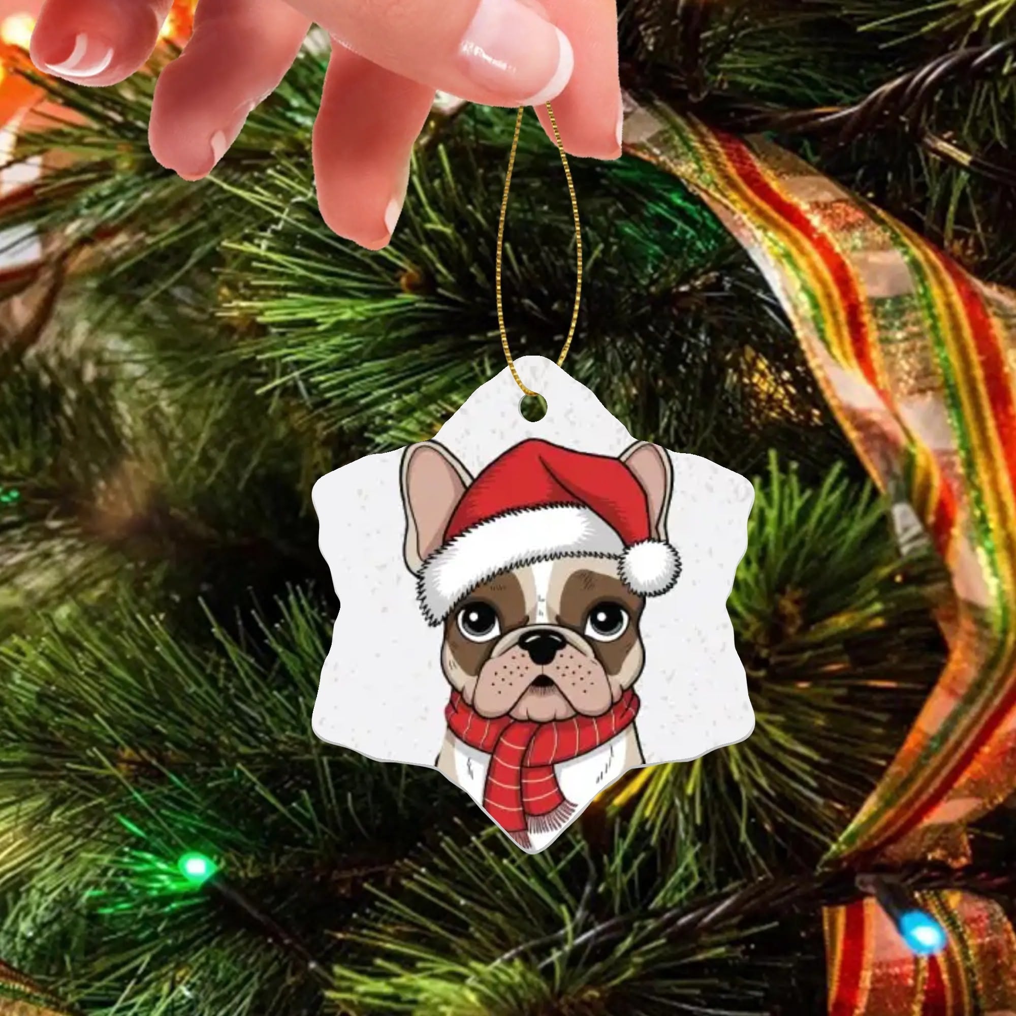 French Bulldog Lover Louis Christmas Ornaments Lovely Frenchie Decor