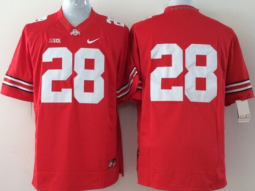 Men's OSU Ohio Red 2014 performance Dominic Clarke #28 alternate