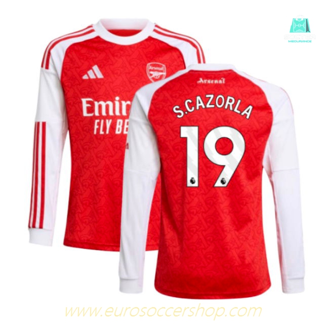 2025-2026 Arsenal Long Sleeve Home Shirt (Kids) (S.Cazorla 19)