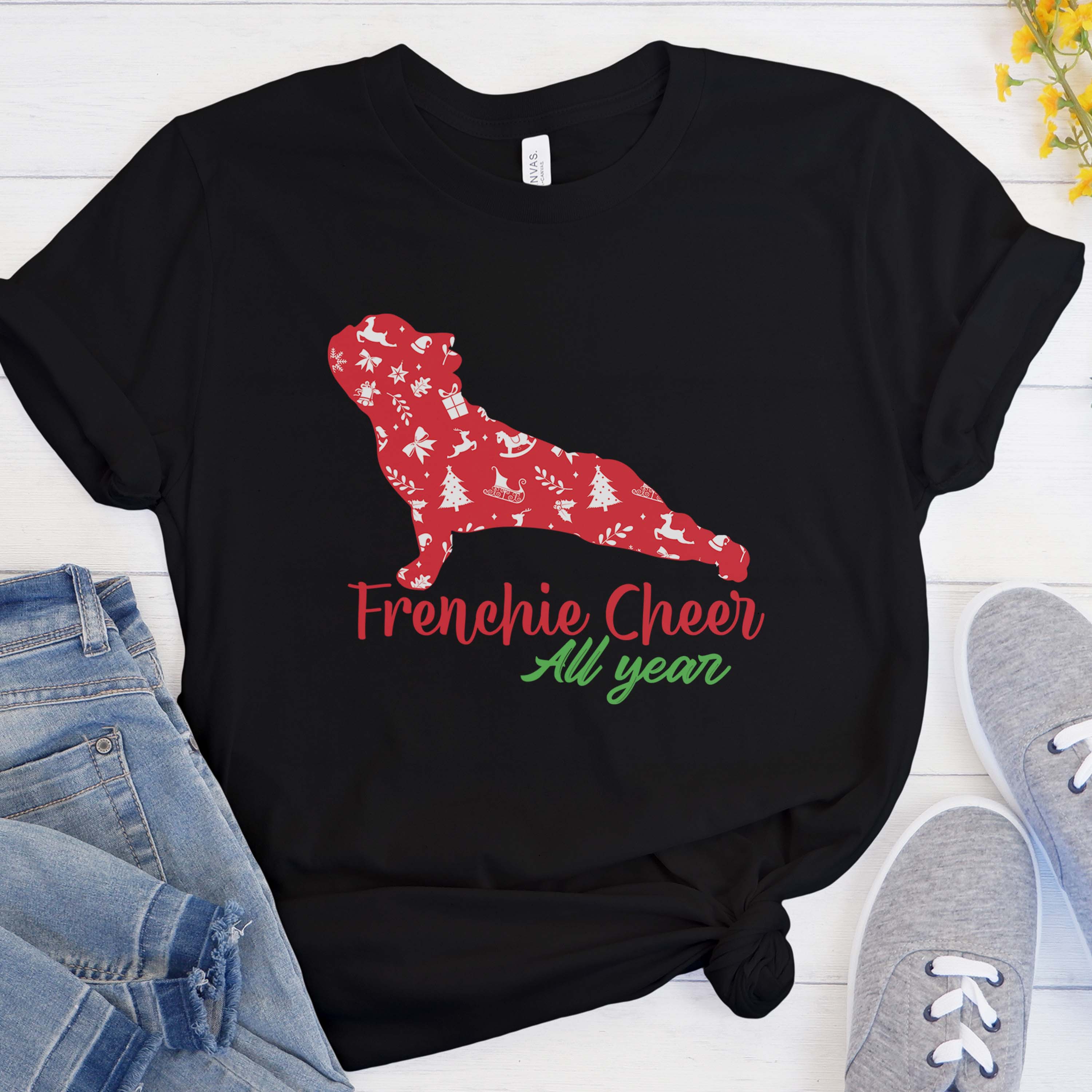 French Bulldog Frenchie Christmas Unisex T Shirt Essential Dog Supply