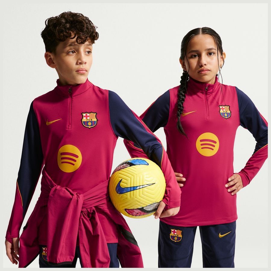 [EFKS] Barcelona Dri FIT Strike Noble Red/Blackened Blue/Mineral Training Kids Yellow