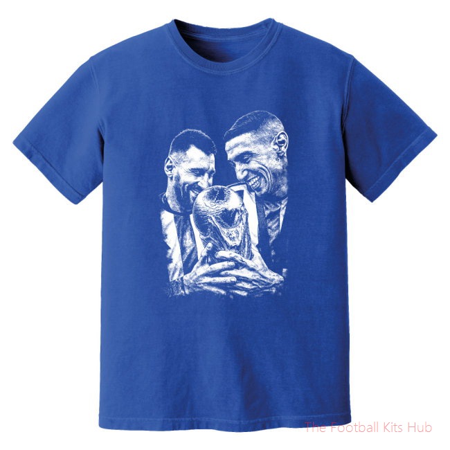 Messi & Di Maria Argentina World Cup Phantom Graphic Tee - Blue