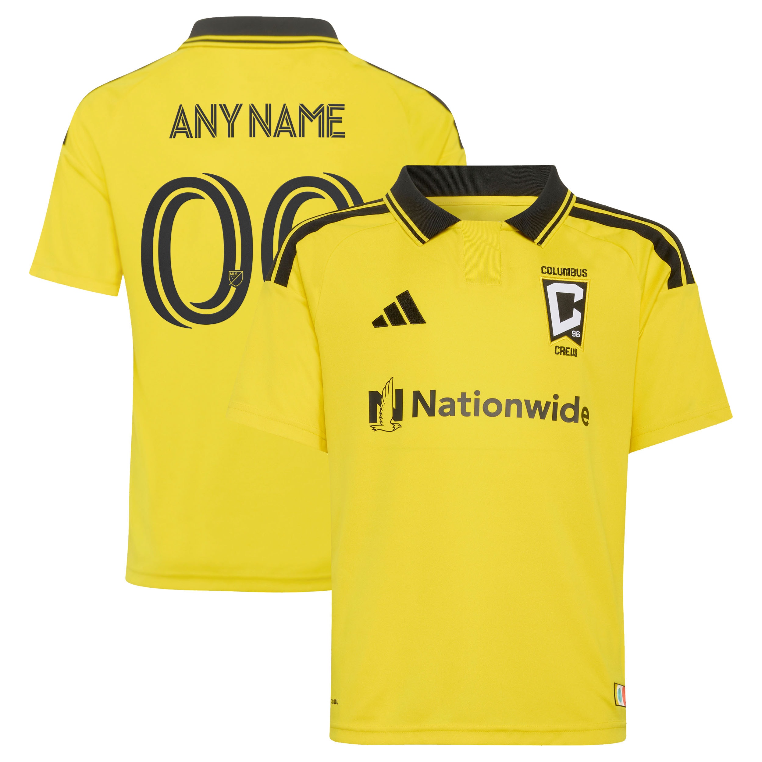 [SJH] Columbus Crew Youth 2026 The Crafted for Excellence Kit Replica Custom Jersey - Yellow