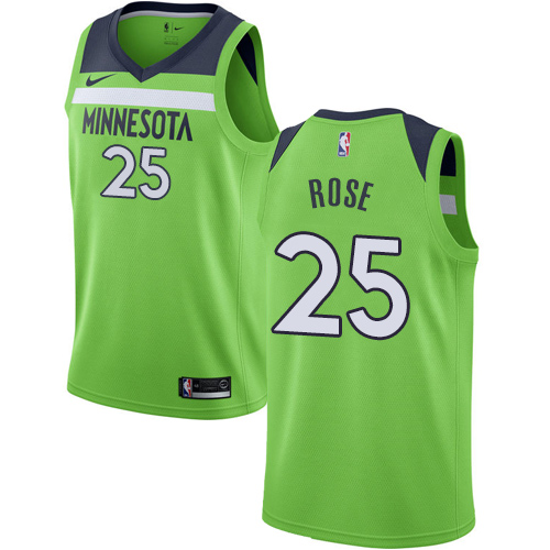 Nike Minnesota Timberwolves #25 Derrick Rose Green NBA Swingman Statement Edition Jersey Mens
