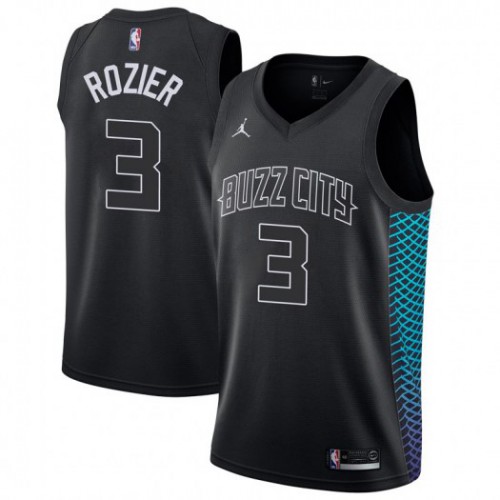 Black Nike Charlotte Hornets #3 Nets Jersey - Quick-Dry Basketball Jersey