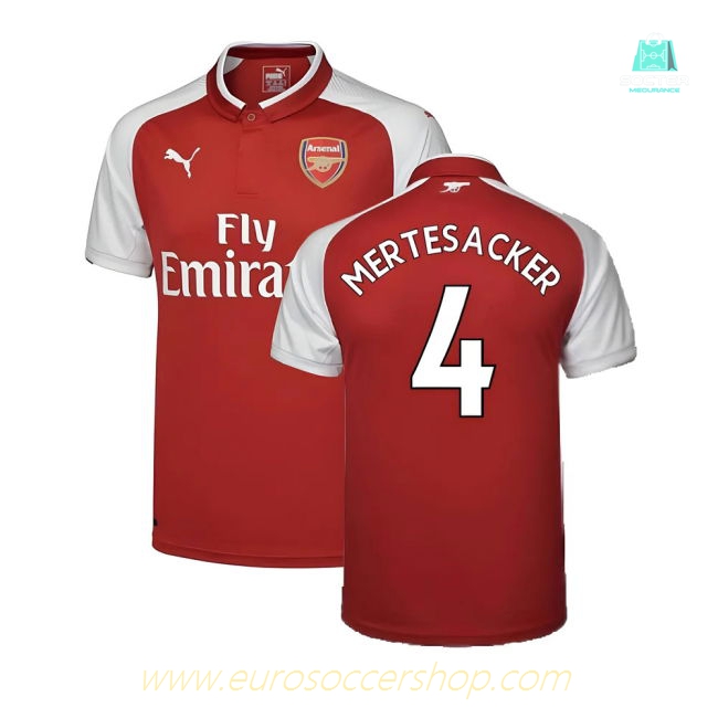 Arsenal 17/18 Home Football Shirt Adult Size XS ((Excellent) XS) (Mertesacker 4)