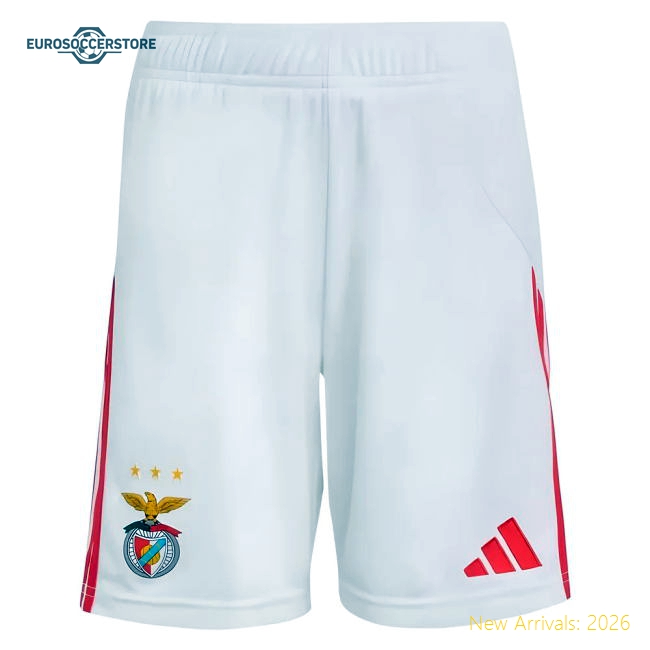 2025-2026 Benfica Home Shorts (White) - Kids