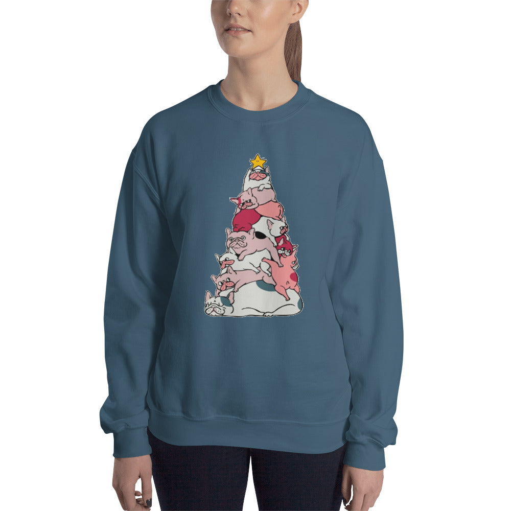 French Bulldog Frenchie Tree Unisex Sweatshirt Practical Pet Supply