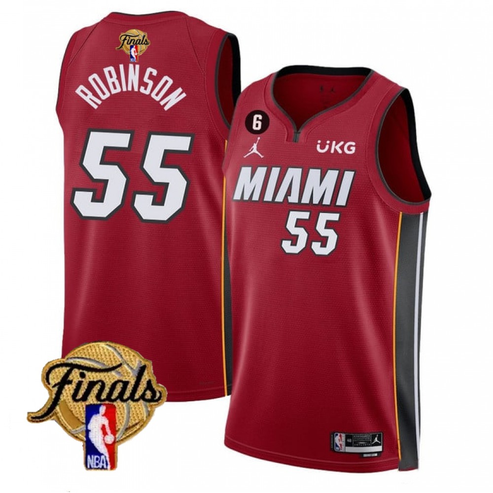 Fan Favorite Official Men's Miami Heat #55 Duncan Red Basketball Jersey