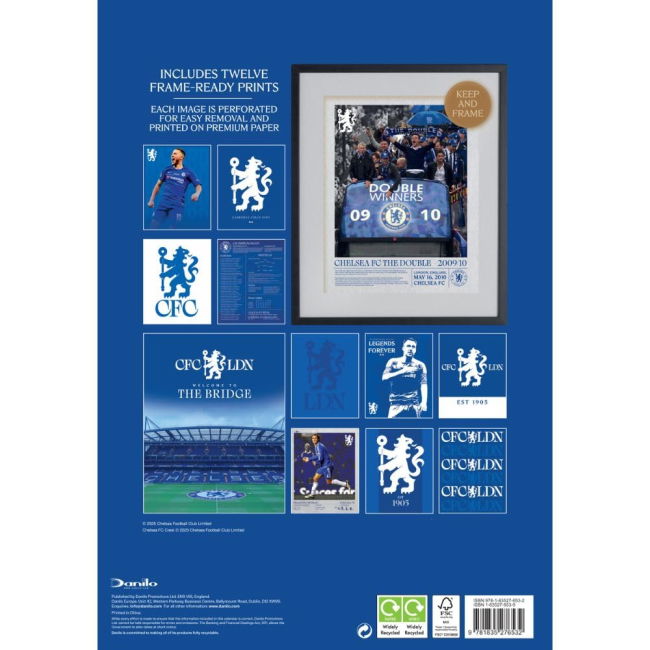 Calendar 2026 Authentic 2025-2026 Chelsea English Football Home Shirt