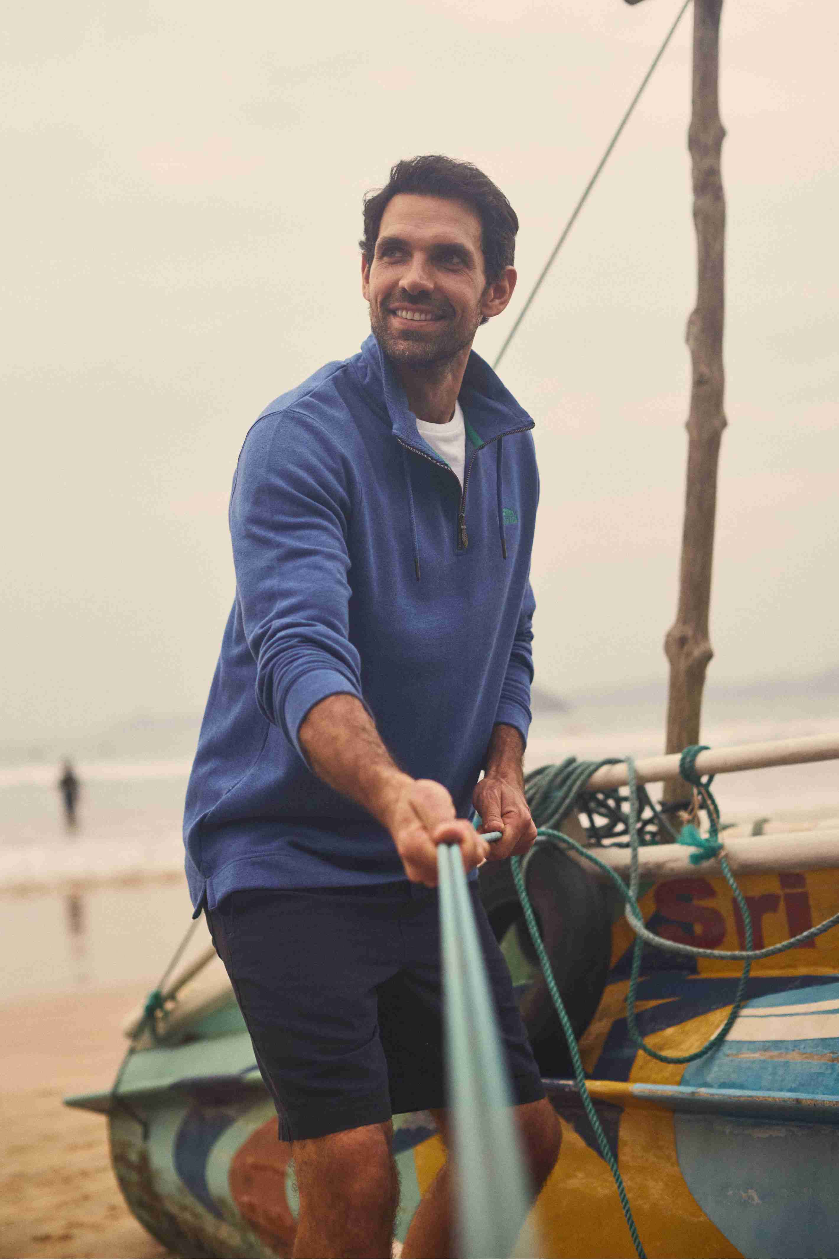 Brampton 1/4 Zip Sweatshirt Mazarine Blue