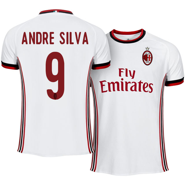 AC Milan Away 201718 Andre Silva 9 Soccer Jersey Shirt - Official