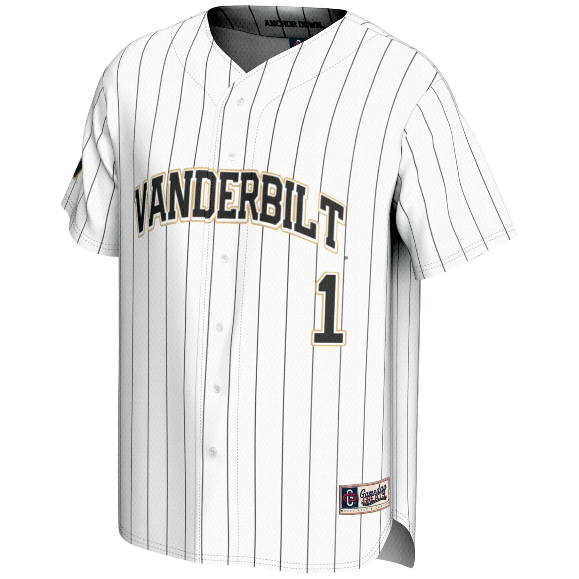 [DDG] Vanderbilt Commodores GameDay Greats Lightweight Baseball Jersey - White