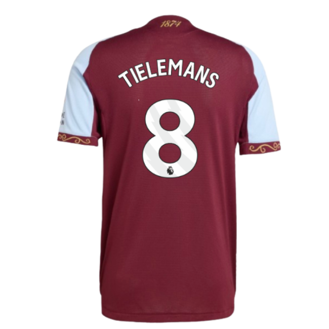 Home Official Shirt Tielemans 8 2025-2026 Aston Villa Authentic