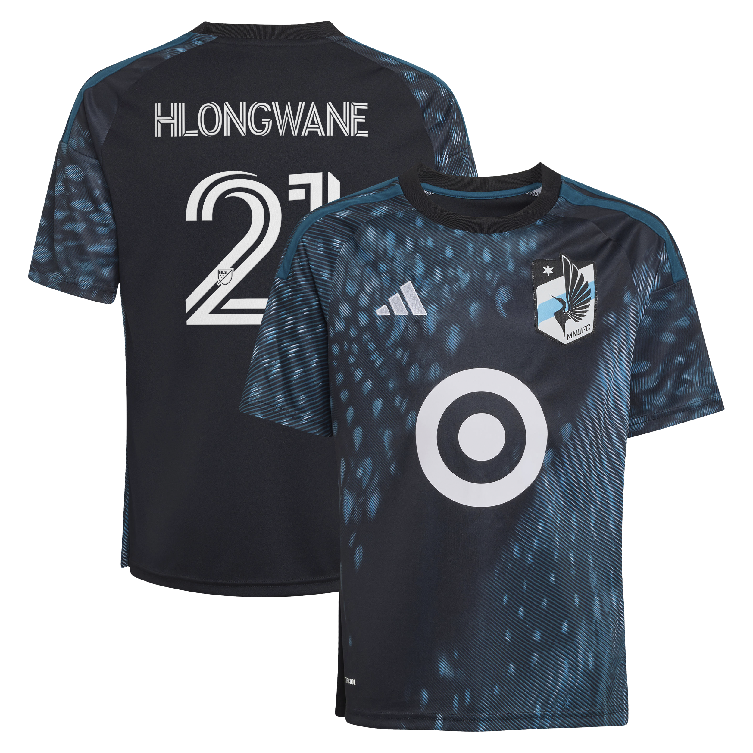 [SJH] Bongokuhle Hlongwane Minnesota United FC Youth 2026 The Decade Kit Replica Jersey - Black