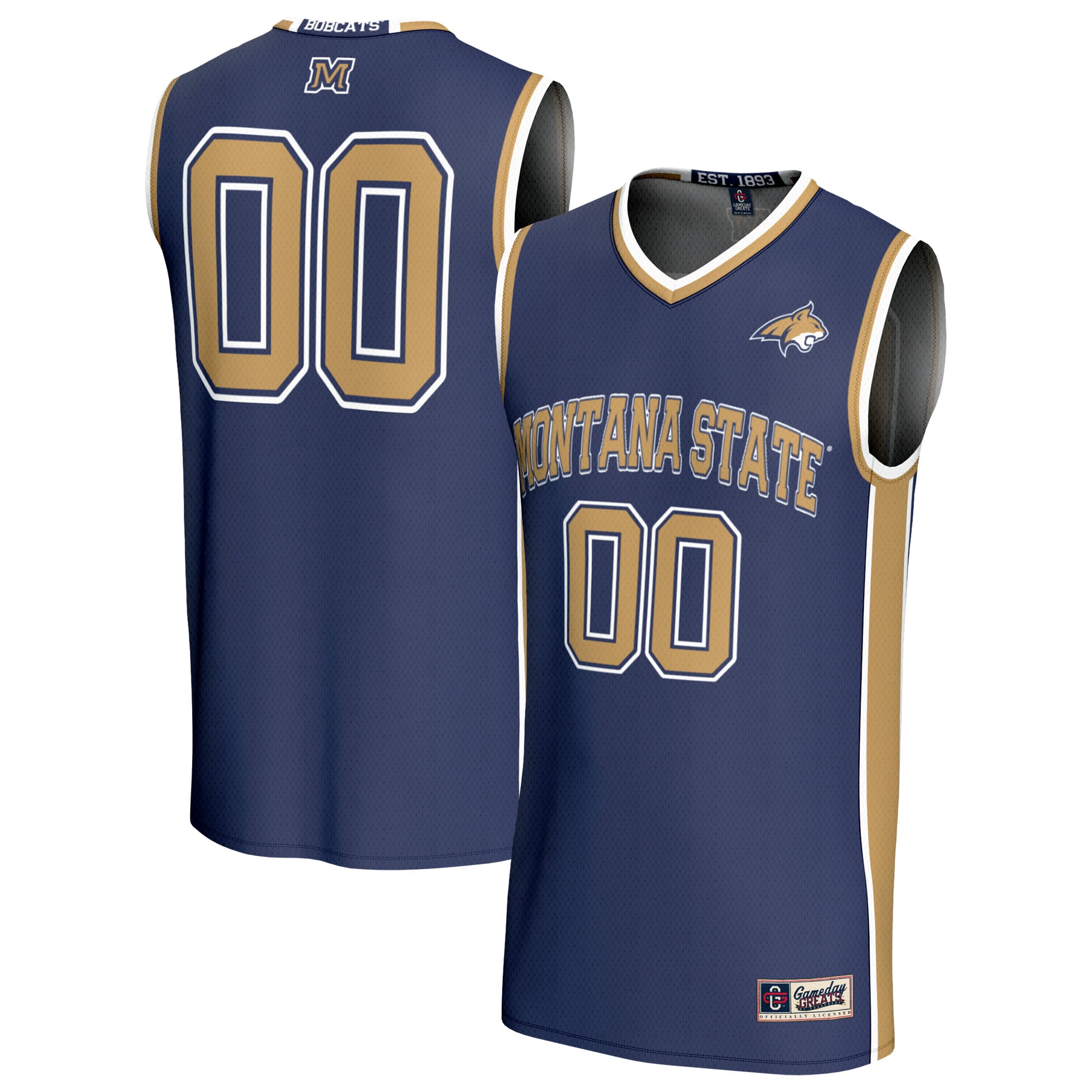 Montana State Bobcats GameDay Greats Unisex Lightweight Basketball Fashion Jersey - Navy