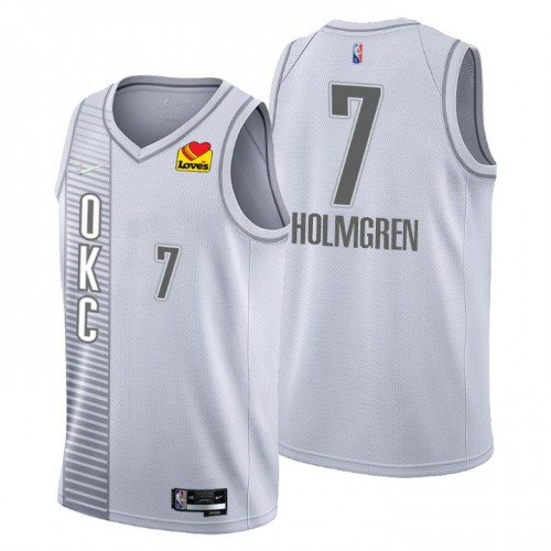 Nike Gray City Thunder #7 Jersey - Value-Priced NBA Fan Apparel