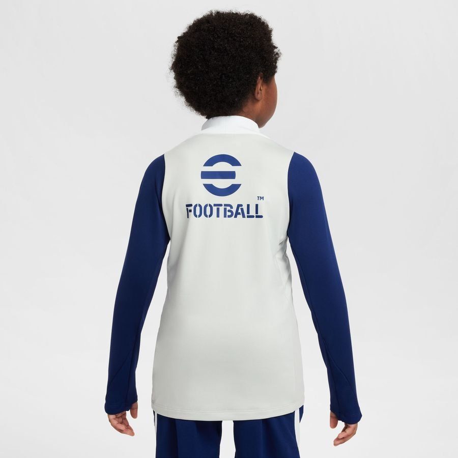 Inter Training Shirt Dri-FIT Strike Drill - Grey Haze/Blue Void/Ghost Aqua Kids