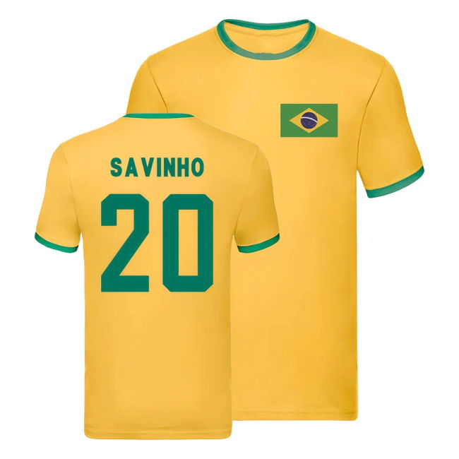 National Brazil Ringer T-Shirt (Savinho 20) High Cup Football