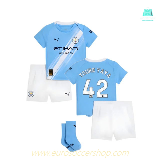2025-2026 Man City Home Baby Kit (Toure Yaya 42)