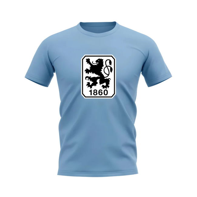 1860 Munich Badge T-Shirt (Sky) Durable Stitching Durable Stitching