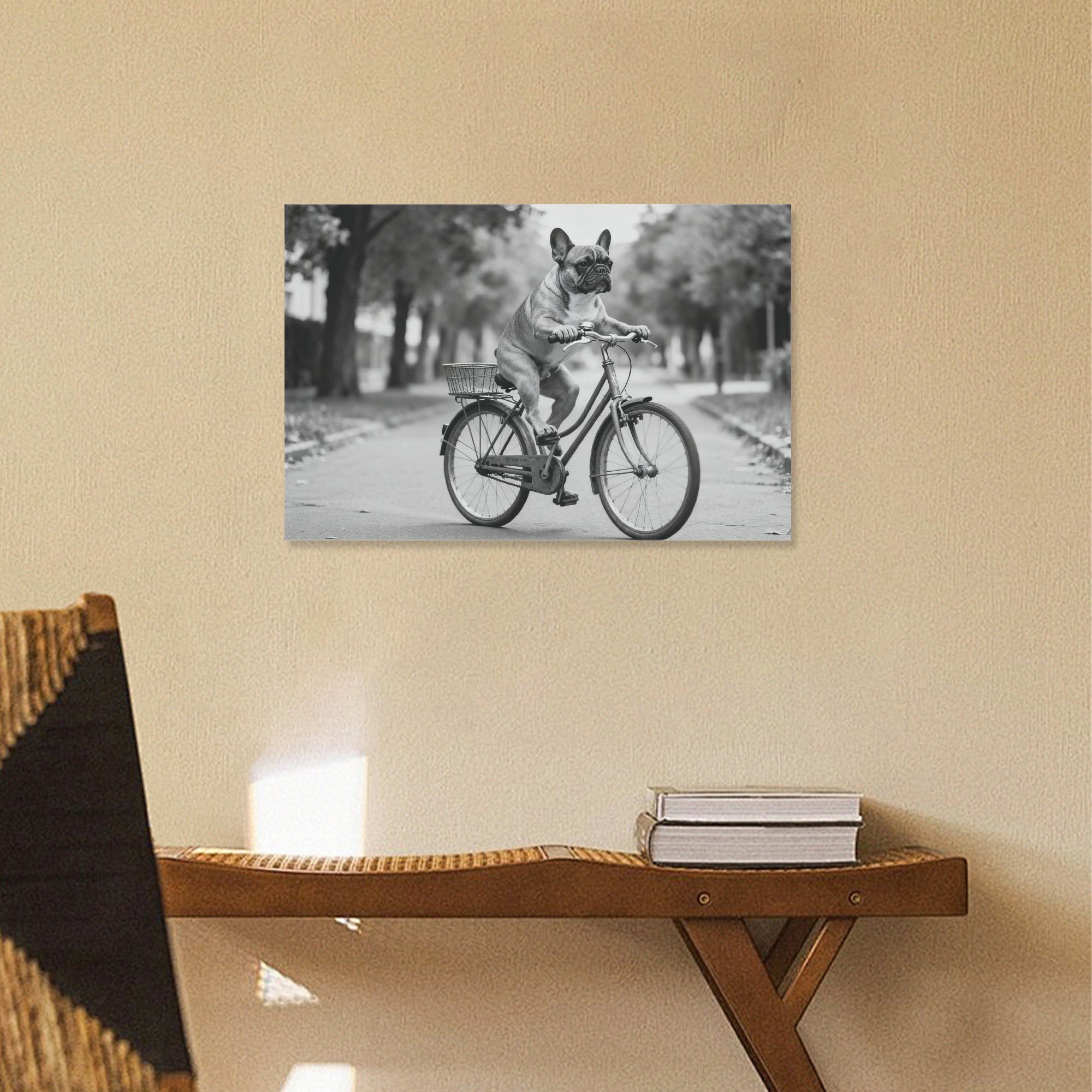 Frenchie-Fan Dolly - Adorable Frenchie Canvas Wall Art for Street Style