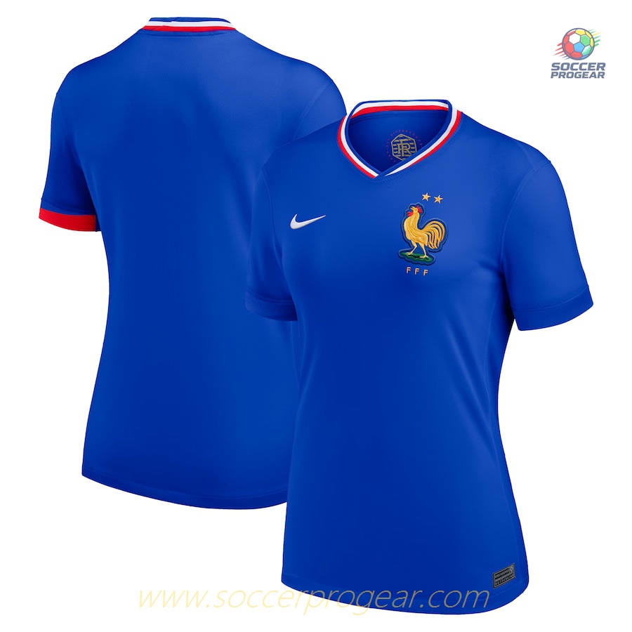 France Team Home Team Football Jersey 2024/25 Collection Women
