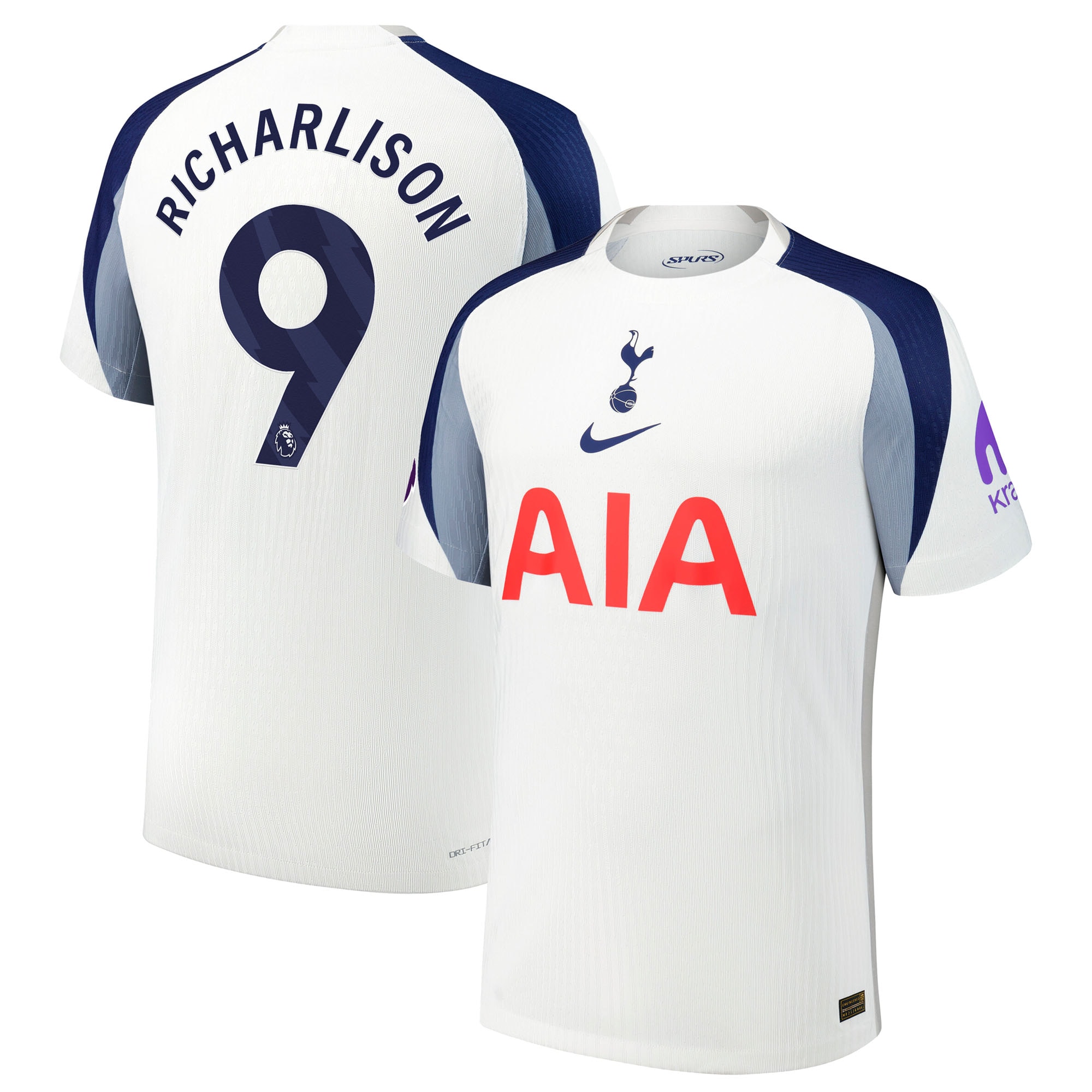 [ESK] Youth Richarlison Tottenham Hotspur 2025/26 Home Authentic Player Jersey - White