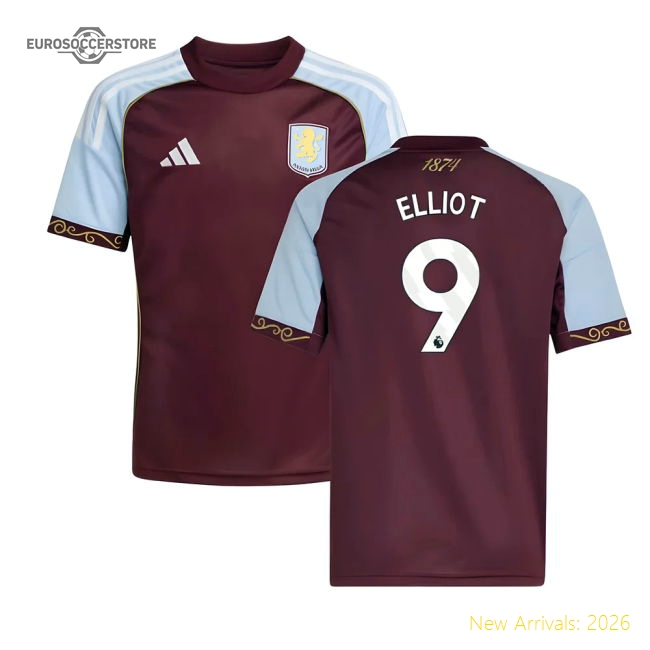 First-class Aston Villa Home Elliot Jersey 2025-2026 Quick-dry
