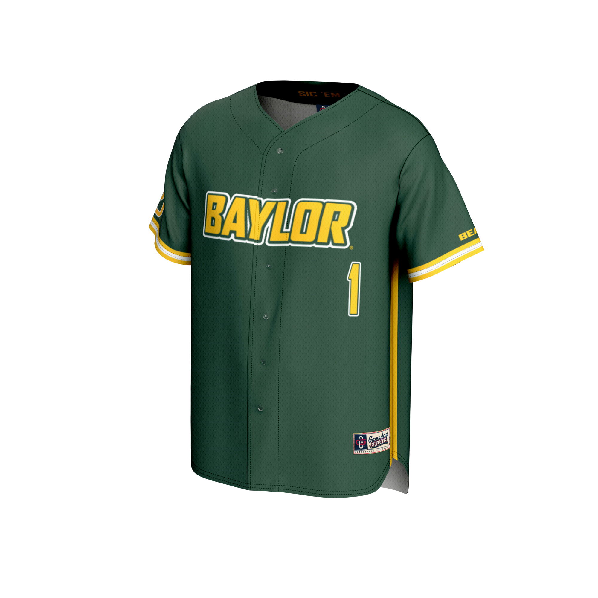 [DDG] Baylor Bears GameDay Greats Youth Lightweight Baseball Fashion Jersey - Green