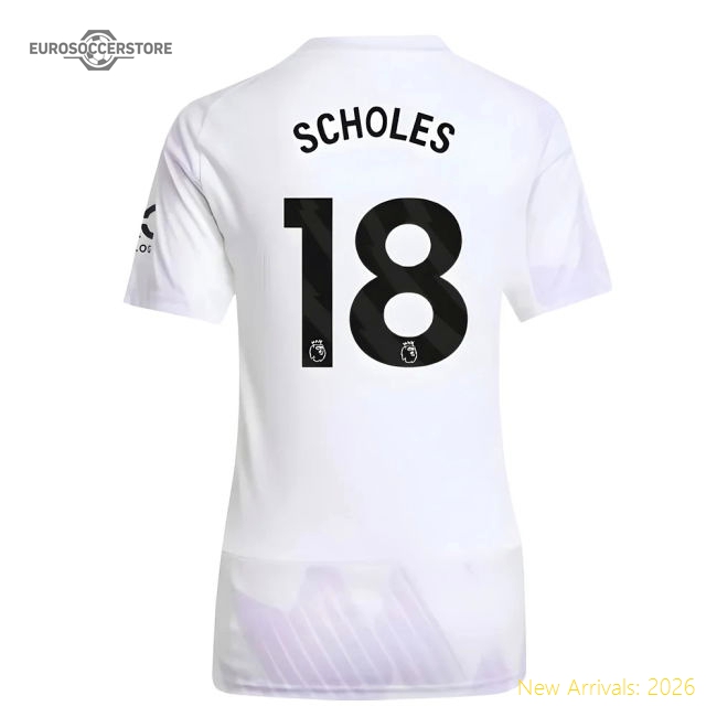 Premium 2025-2026 Man Utd Away Shirt (womens) (scholes 18) - Premium