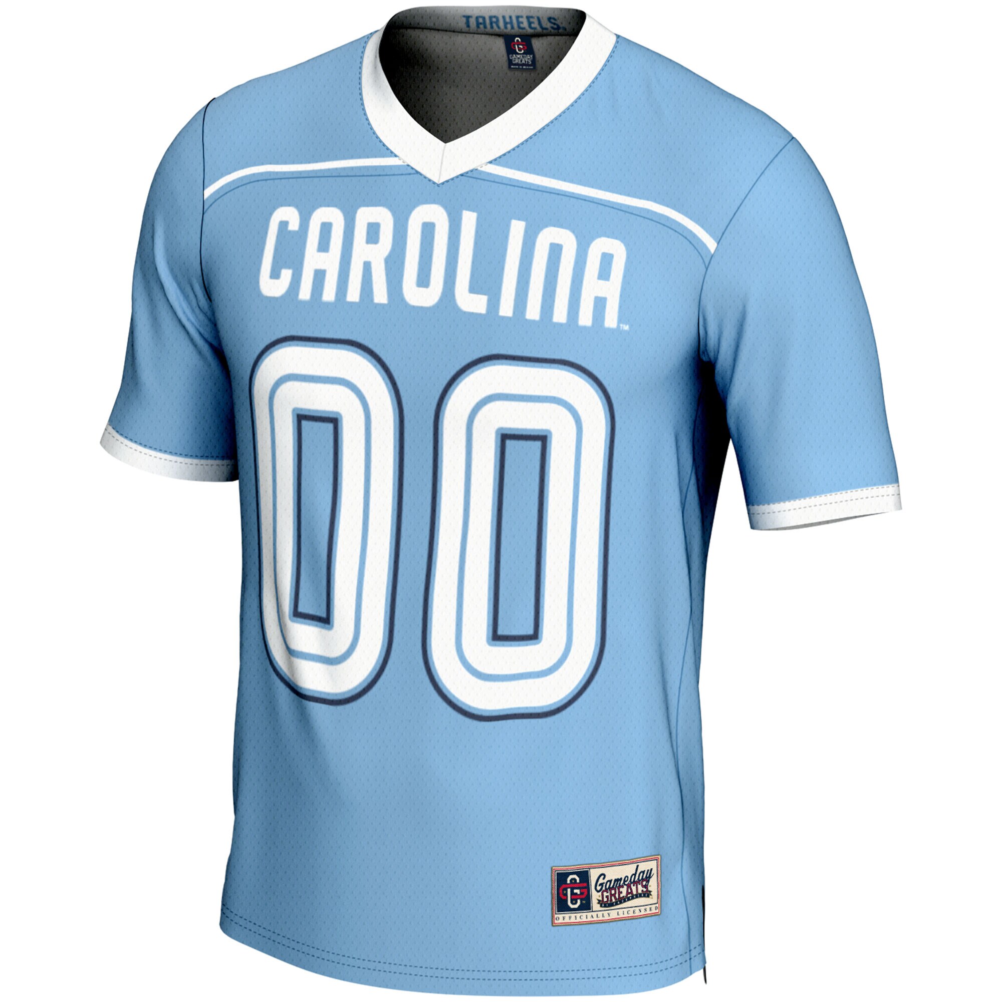[DDG] North Carolina Tar Heels GameDay Greats NIL Pick-A-Player Lightweight Lacrosse Jersey - Carolina Blue