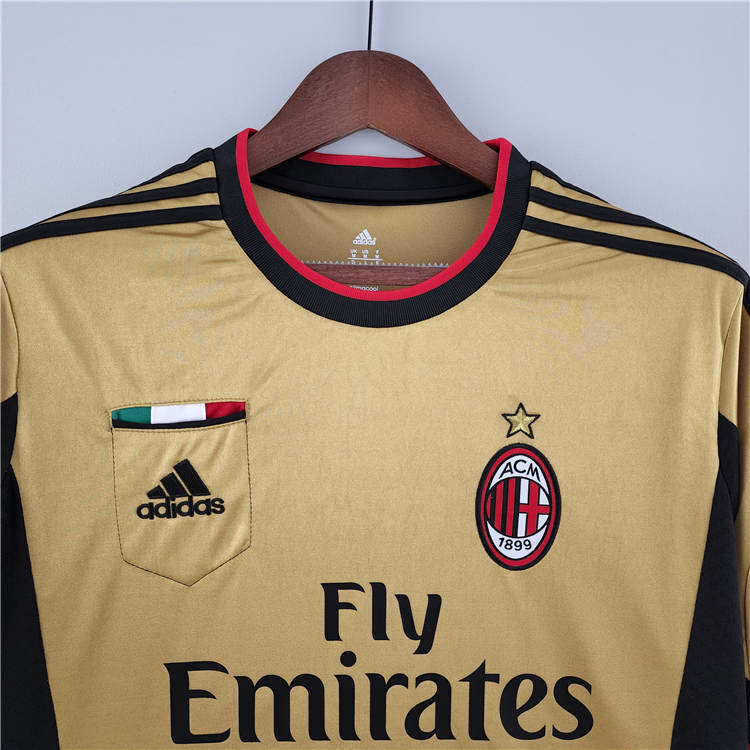 AC Milan 13-14 Retro Gold Football Shirt Soccer Jersey - Official