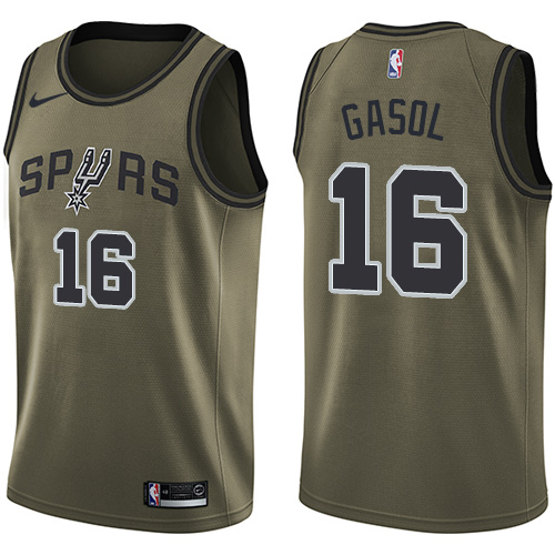 Green Nike A. Spurs #16 NBA Jersey NBA Fan Apparel Premium Quality
