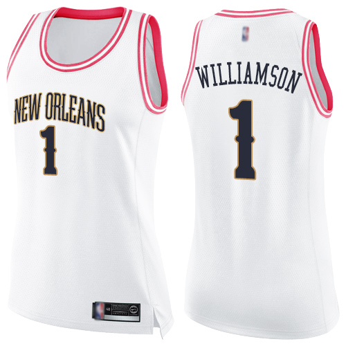 Pelicans White Zion Williamson #1 Nike Jersey - Value-Priced