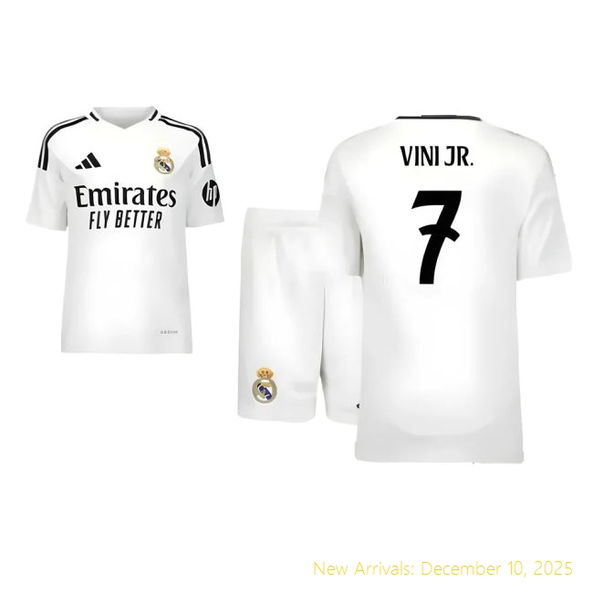 2024-2025 Real Madrid RM Premium Home Youth Kit (Vini Jr. 7)